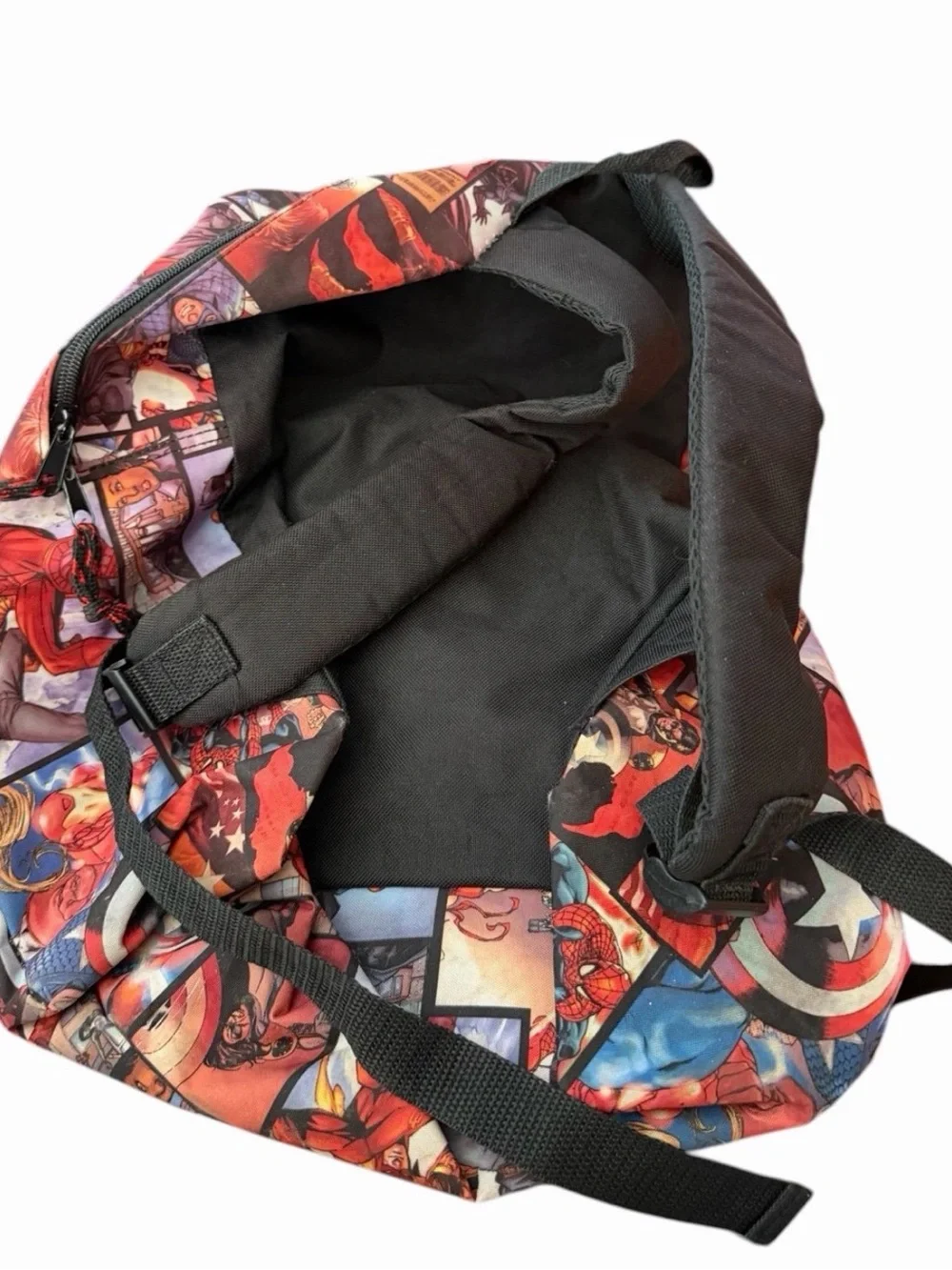 Marvel Spider-Man Patchwork Comic Backpack - Red Multi - Picture 2 of 3